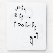 Winding Staff and Notes Mousepad