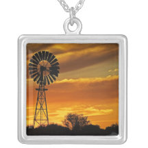 Windmill and Sunset, William Creek, Oodnadatta Jewelry