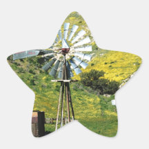 Windmill Star Sticker