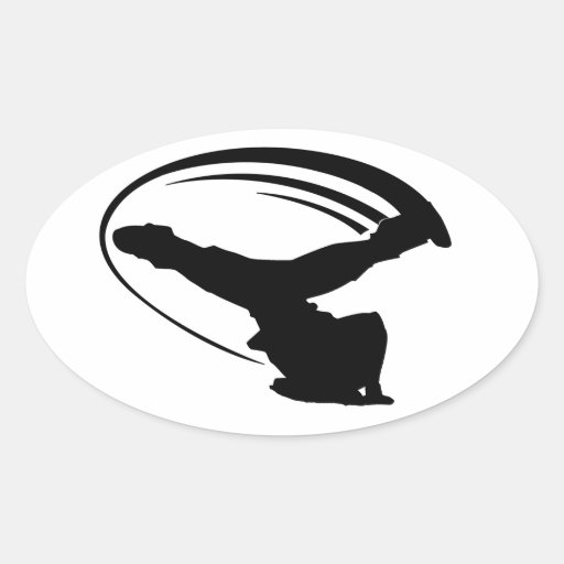 Windmill style black sticker