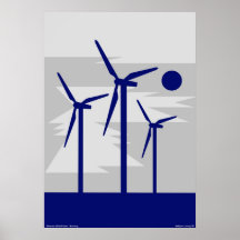 Windmill Surise Grey - Siemens Wind Power Posters