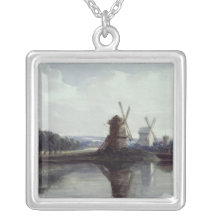 Windmills by a River, 19th century Necklace