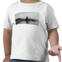 Windmills by a River, 19th century Tshirts