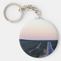 Windmills in the early morning light key chain