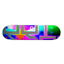 Window into the Universe– Magenta & Cyan Intersect Skateboards