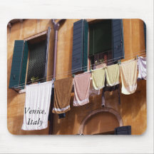 windows laundry Venice, Italy mousepad