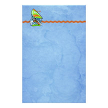Windsurfing Shark Attack Stationery Design