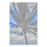 Windswept palm tree stationary paper stationery paper