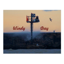 Windy Day Sunset Postcard