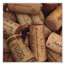 wine and champaign corks photograph