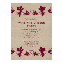 Wine and Cheese Party Invitations