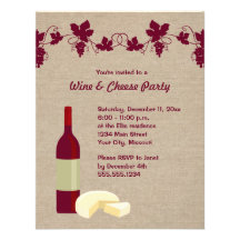 Wine and Cheese Party Invitations