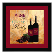 Wine and Cheese Party Personalized Announcements