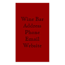 Wine Bar Business Card