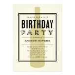 Wine Bottle Birthday Invitations