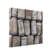 Wine Bottle Corks Close-Up Photo Canvas Gallery Wrapped Canvas