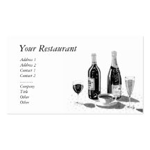 Wine, champagne and coffee business cards