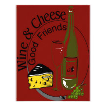 Wine Cheese Friends Invitations