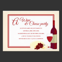 Wine & Cheese Party Invitations invitations