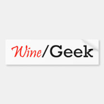 wine/geek bumper sticker