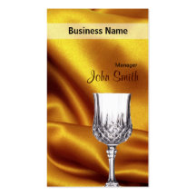 Wine Glass and Gold Silk Business Business Card Templates