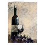 wine glass grapes note card invitation 2