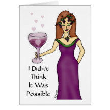 Wine Goddess"I Love You" Card