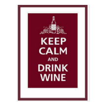 WINE: "KEEP CALM AND DRINK WINE" POST CARDS