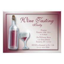 Wine Tasting Party ~ Burgundy Invitations