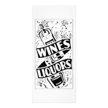 Wines & Liquors Retro Style Advert Full Color Rack Card