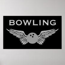 winged bowling posters