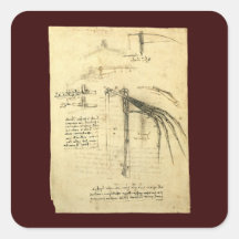 Winged Flying Machine Sketch by Leonardo da Vinci Sticker