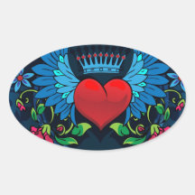 Winged Heart Sticker