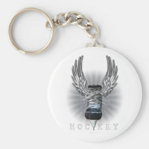 Winged Hockey Keychain