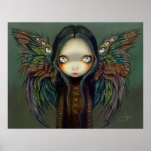Winged Seer gothic angel fairy Art Print
