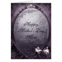 Winged Skull Elegant Vintage Gothic Mother's Day Cards