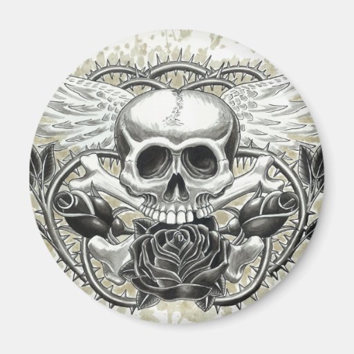 Winged Skull Magnet