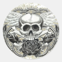 Winged Skull Stickers