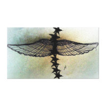 WINGED STARS SKETCH STRETCHED CANVAS PRINTS