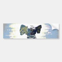 Winged Victory angel Speak (Blue) Bumper Sticker