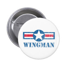 Wingman Vintage Pinback Buttons
