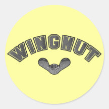 WINGNUT ROUND STICKERS