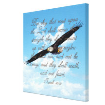 Wings as Eagles, Isaiah 40:31 Christian Bible Canvas Prints