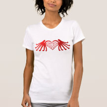 Wings of the heart tee shirts
