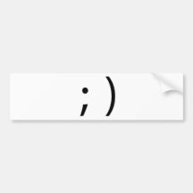 wink face! bumper stickers
