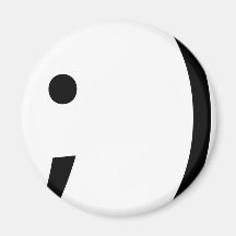 wink face! fridge magnet