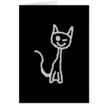 Winking Grey Cat. Cards