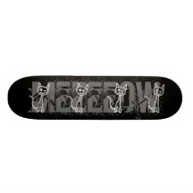 Winking Grey Cat. Skateboard