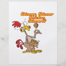 winner winner chicken dinner irony humour personalised flyer