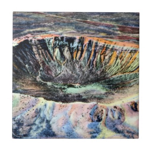 Winslow Arizona Meteor Crater Ceramic Tile